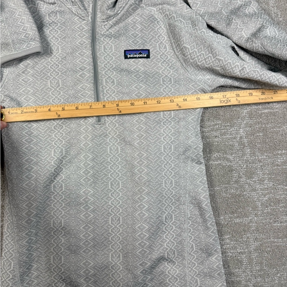 Patagonia Better Sweater 1/4 Zip Froze Jacquard Salt Gray Sweater Womens XS - Picture 3 of 6